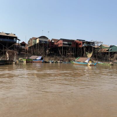 Malajzia Kambodža Thajsko poznávací zájazd domy na koloch floating village