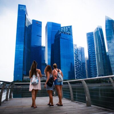 singapur dovolenka mrakodrapy skyline