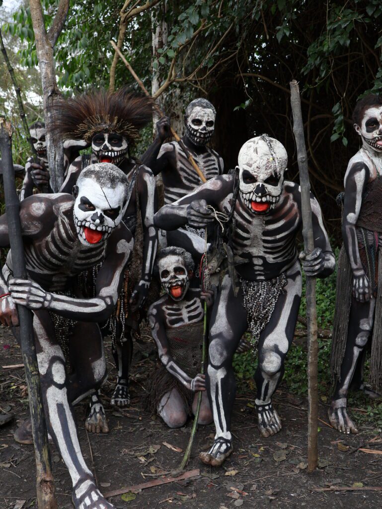 Skeleton tripe Papua Nova Guinea